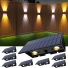 Luzes de vedação solares UGDLUCK, pacote com 8, 100 lúmens, 3 modos 2700/4500/6000K