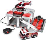 Luzes e sons de garagem Toy Set Fire and Rescue para crianças