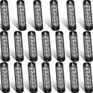 Luzes estroboscópicas de emergência LED, pacote com 20 unidades, branco âmbar