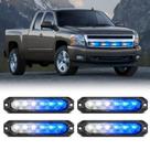 Luzes estroboscópicas de emergência Nilight 6LED azul branco 12V/24V 4 unidades