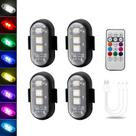 Luzes estroboscópicas sem fio LECART Magnetic LED 8 cores 4 unidades