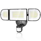 Luzes externas com sensor de movimento Olafus 180W 18000lm pretas Luzes externas com sensor de movimento Olafus 180W 18000lm pretas