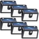 Luzes externas com sensor de movimento solar CLAONER, pacote com 6, IP65