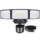 Luzes externas LUTEC 49W Sensor de movimento 5500lm IP65 preto