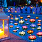 Luzes flutuantes Liliful Lotus Flores artificiais realistas