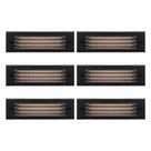 Luzes LED de degrau GOLED de baixa tensão 4W 12V pretas (pacote com 6)