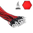 Luzes LED EDGELEC 3mm Red Flicker 12V (pacote com 30) pré-conectadas