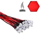 Luzes LED EDGELEC 5mm Red Flicker 12V (pacote com 30) pré-conectadas