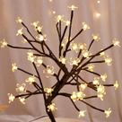 Luzes LED Em Forma De Flor De Cerejeira Com 20 Lâmpadas Para Decoração De Natal E Casamento