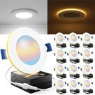 Luzes LED embutidas Sunco 4" 900LM, reguláveis, selecionáveis, CCT