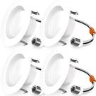 Luzes LED embutidas Sunco 4" Retrofit 660LM 3000K, pacote com 4