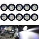 Luzes LED KEING Waterproof Marine Boat, pacote com 10 unidades de 12 V (branco)