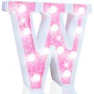Luzes LED para letreiro Pooqla, rosa com glitter, alimentadas por bateria