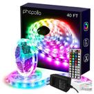 Luzes LED Phopollo 12m RGB que mudam de cor para quarto