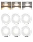 Luzes LED Recarregáveis EZVALO, pacote com 6, 50 lúmens, 3 cores