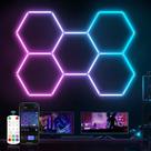 Luzes LED RGB Hexagonais HYPERLITE 5 Grades com Sincronização com Música