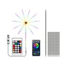Luzes LED RGBIC Bluetooth Em Forma De Fogos De Artifício, 5V USB, Sincronização Musical, Lâmpada De