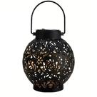 Luzes LED Solares À Prova d'Água Para Decoração De Jardim Ao Ar Livre, Lanterna Redonda De Metal Com