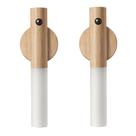 Luzes noturnas LANDGOO Sensor de movimento de madeira recarregável 2PC