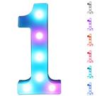 Luzes numéricas de LED Foaky Colorful com controle remoto (1)
