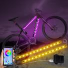 Luzes para Bicicleta Martronic Kit com 2 Unidades RGB 47 Modos Caixa de Pilhas