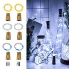 Luzes para garrafas de vinho osteplus, pacote com 6 LED operado por bateria