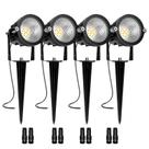 Luzes para Paisagem REEGOLD 10W 12/24V Branco Quente IP65 Kit com 4 Unidades
