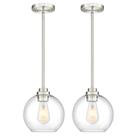 Luzes pendentes Audickic Kitchen Island Brushed Nickel x2