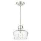 Luzes pendentes Emak PL122-BN de 20 cm com abajur de vidro semeado