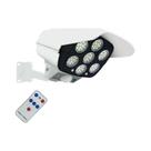 Luzes Solares À Prova D'água Para Exterior, 77LED, Sensor De Movimento, Câmera Falsa, Holofote,