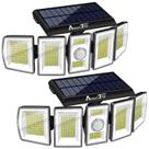 Luzes solares AmeriTop 300 LED 7000K, sensor de movimento, pacote com 2