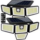 Luzes solares AmeriTop 300 LED Motion Sensor, pacote com 2