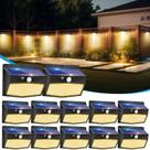 Luzes solares com sensor de movimento Peasur 138 LED, 12 pacotes