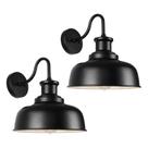Luzes solares de celeiro Diyel RZSR007-2 pretas resistentes às intempéries