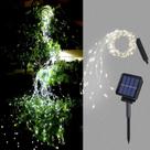Luzes solares de corda ANGMLN 200 LEDs 8 modos à prova d'água