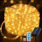 Luzes solares de corda ANJAYLIA 20m 200 LED impermeáveis brancas quentes Luzes solares de corda ANJAYLIA 20m 200 LED impermeáveis brancas quentes