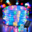 Luzes solares de corda ANJAYLIA 20m 200 LED impermeáveis multicoloridas
