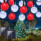 Luzes solares de corda de Natal LORRYTE 100 LED, pacote com 2 m