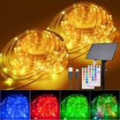 Luzes solares de corda Hozplex 12m 300 LEDs, controle remoto de 18 cores