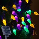 Luzes solares de corda Huacenmy 100 LED impermeáveis ao ar livre