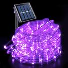 Luzes solares de corda JMEXSUSS 200 LED 20m roxas à prova d'água Luzes solares de corda JMEXSUSS 200 LED 20m roxas à prova d'água