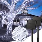 Luzes solares de corda Minetom 200 LED 80m 8 modos à prova d'água