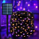 Luzes solares de corda Selarlyt 200LED laranja roxo 22m IP65