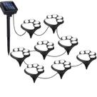 Luzes solares de cordão com pegadas de pata para área externa, à prova dágua Luzes solares de cordão com pegadas de pata para área externa, à prova dágua