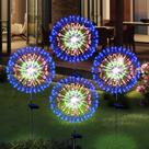 Luzes solares de fogo de artifício para jardim SolaRera 180 LED Waterproof, pacote com 4