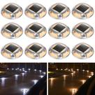 Luzes solares de garagem AGPTEK, pacote de 12, 2 modos de cor, à prova d'água