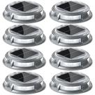 Luzes solares de garagem, laterais, 16 LEDs, 9 modos, RGB, IP68 Luzes solares de garagem, laterais, 16 LEDs, 9 modos, RGB, IP68
