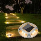 Luzes solares de garagem VOLISUN, pacote com 12 LED, impermeável, IP67