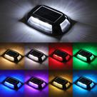 Luzes solares de garagem VOLISUN, pacote com 8, 9 cores, RGB, IP67