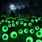 Luzes solares de Halloween BrizLabs, pacote com 2, 12 LED e 2 modos